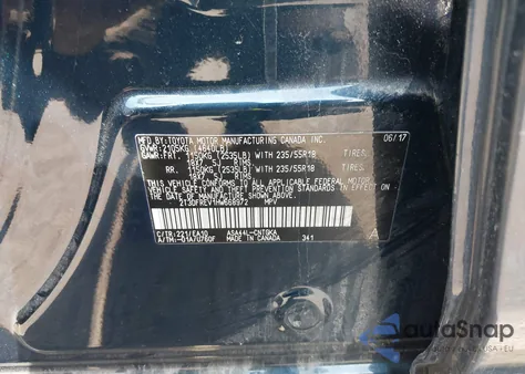 2017 Toyota Rav4 Platinum z USA, uszkodzony, nr VIN 2T3DFREV1HW668972